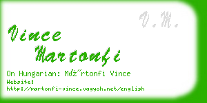 vince martonfi business card